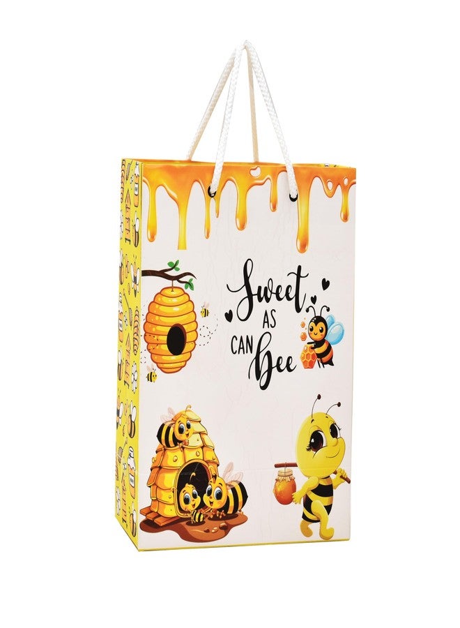 PPJ ® -HAPPY BIRTHDAY (HONEY BEE THEME) PARTY (30 Pcs.) PAPER CARRY BAG, 10 Inch X 8 Inch X 4 Inch RETURN GIFT/HAPPY BIRTHDAY/RETURN GIFTS/GIFTS/GIFT BAGS/GIFT COVERS (Pack of 30) - Image 1